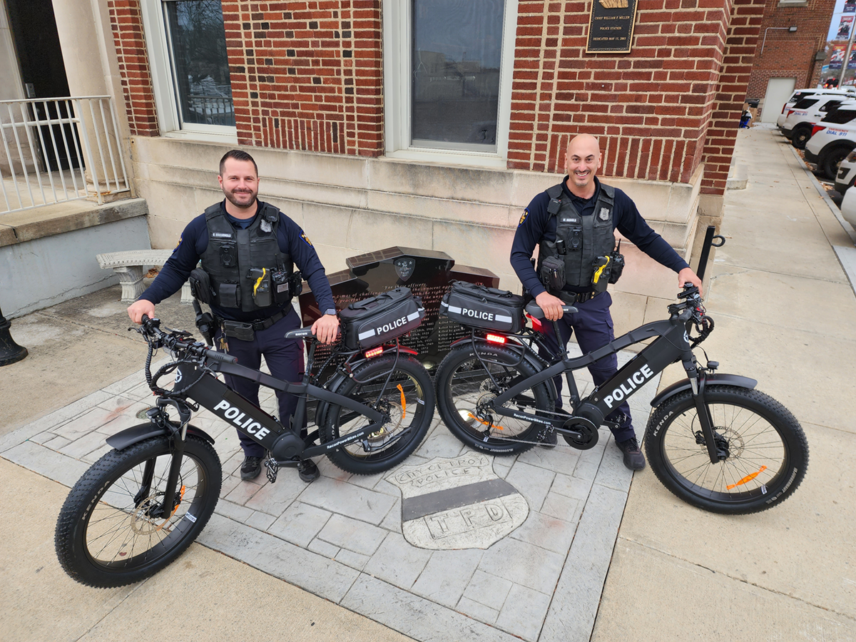 11.21.23 TPD officers with e-bikes